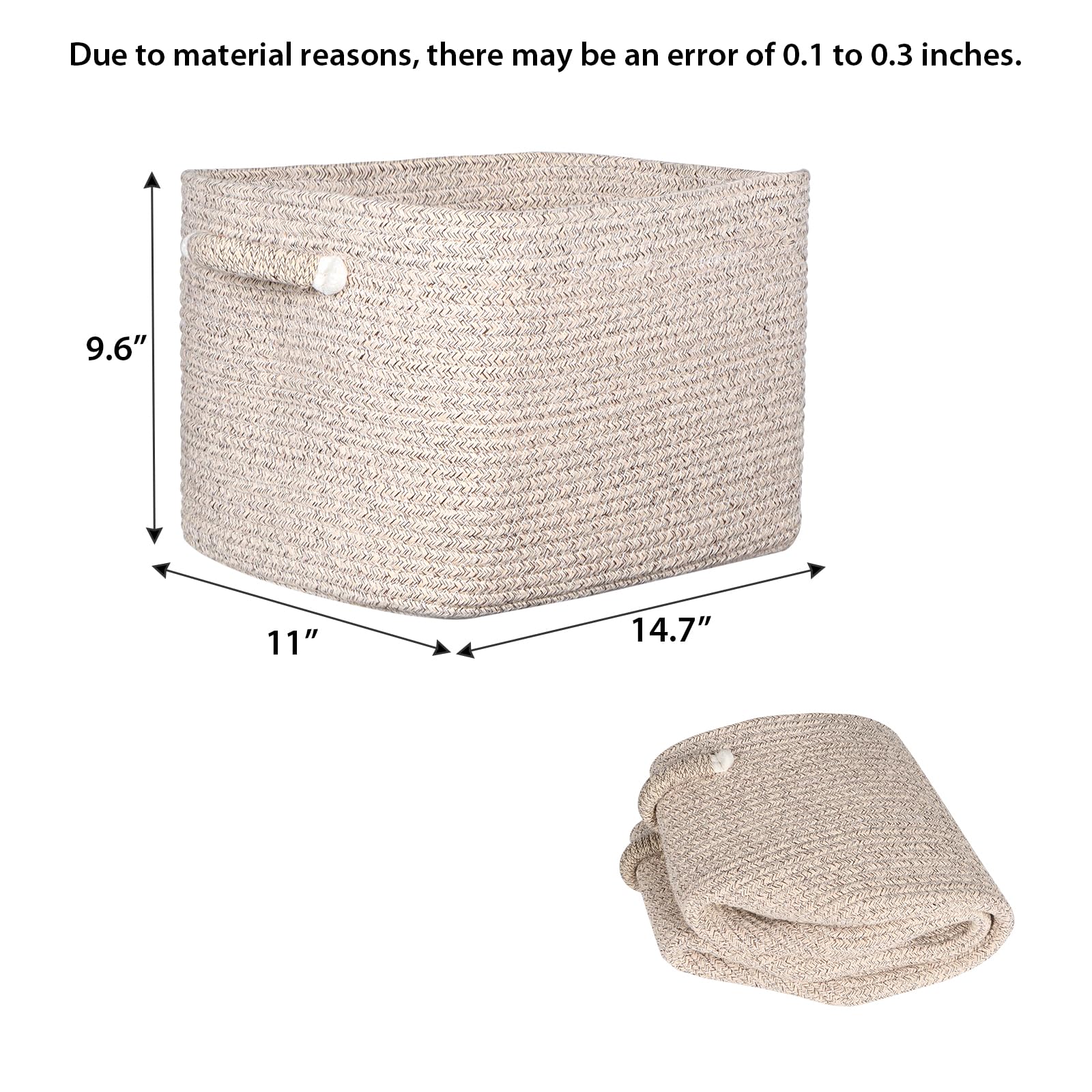UBBCARE Cestini portaoggetti per mensole, 38 x 25 x 22,4 cm
