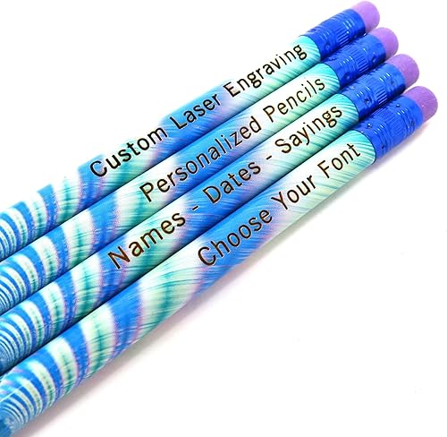 Miniatura 4 de Lápices de madera grabados personalizados, juego de 12-2HB, grafito, personalizados, gran regalo (morado)