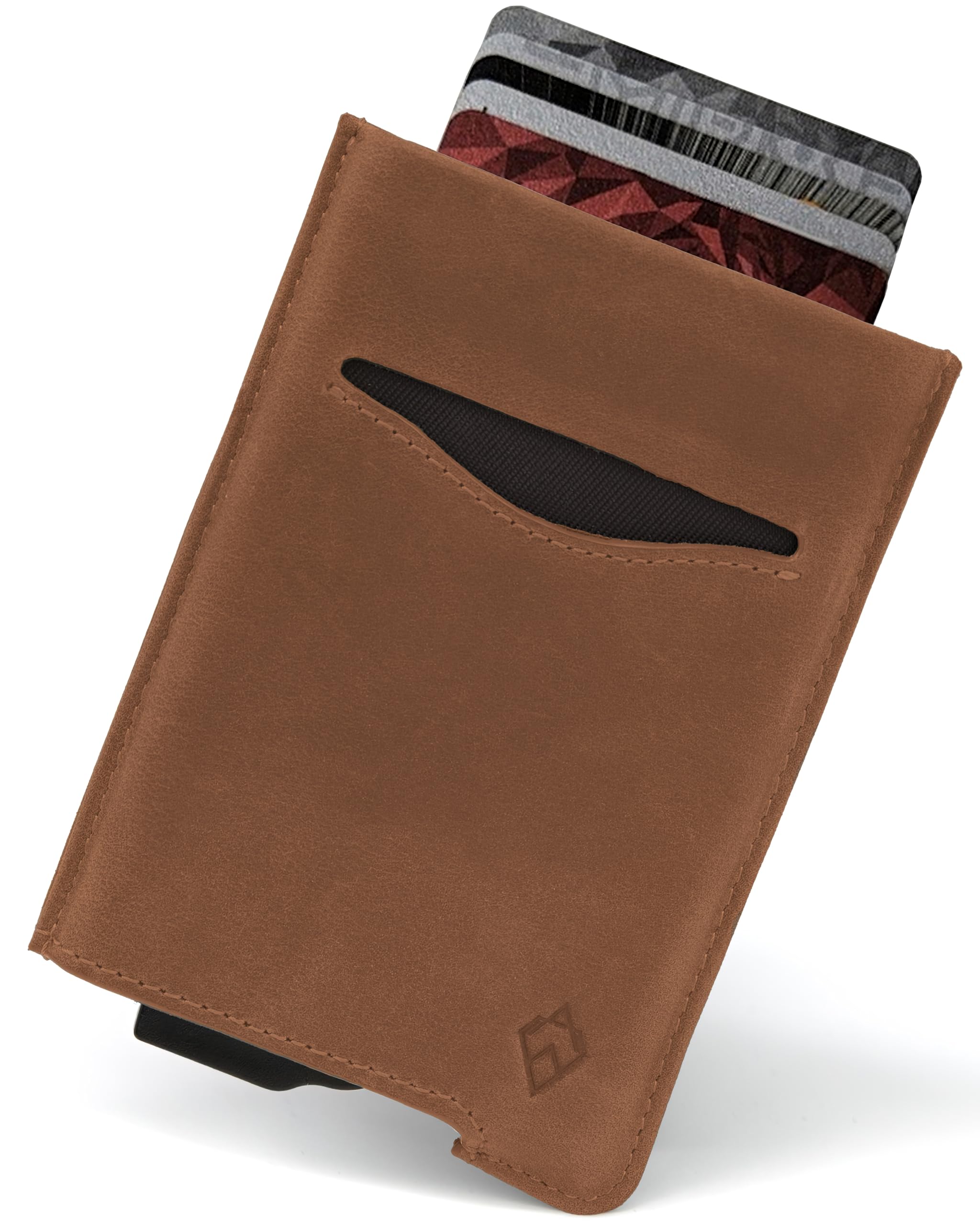 RFID Card Holder Wallet with Gift Box – Slim Minimalist Metal Wallet for Men – Contactless Credit Card Protector & Blocker – RFID Blocking Pop Up Card Wallet (Alpha Collection)