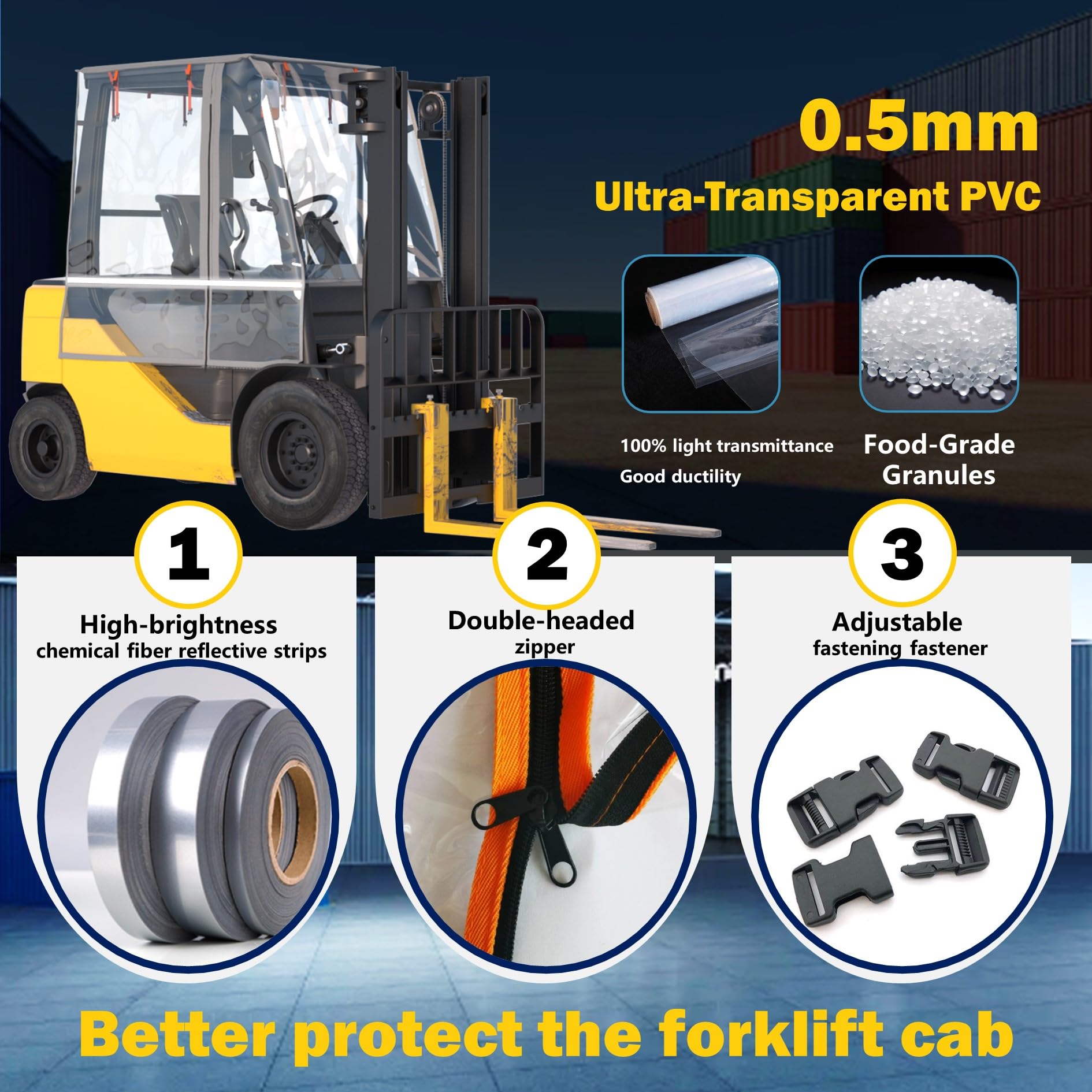 Forklift Cab Cover - Rain & Sun Protection -5