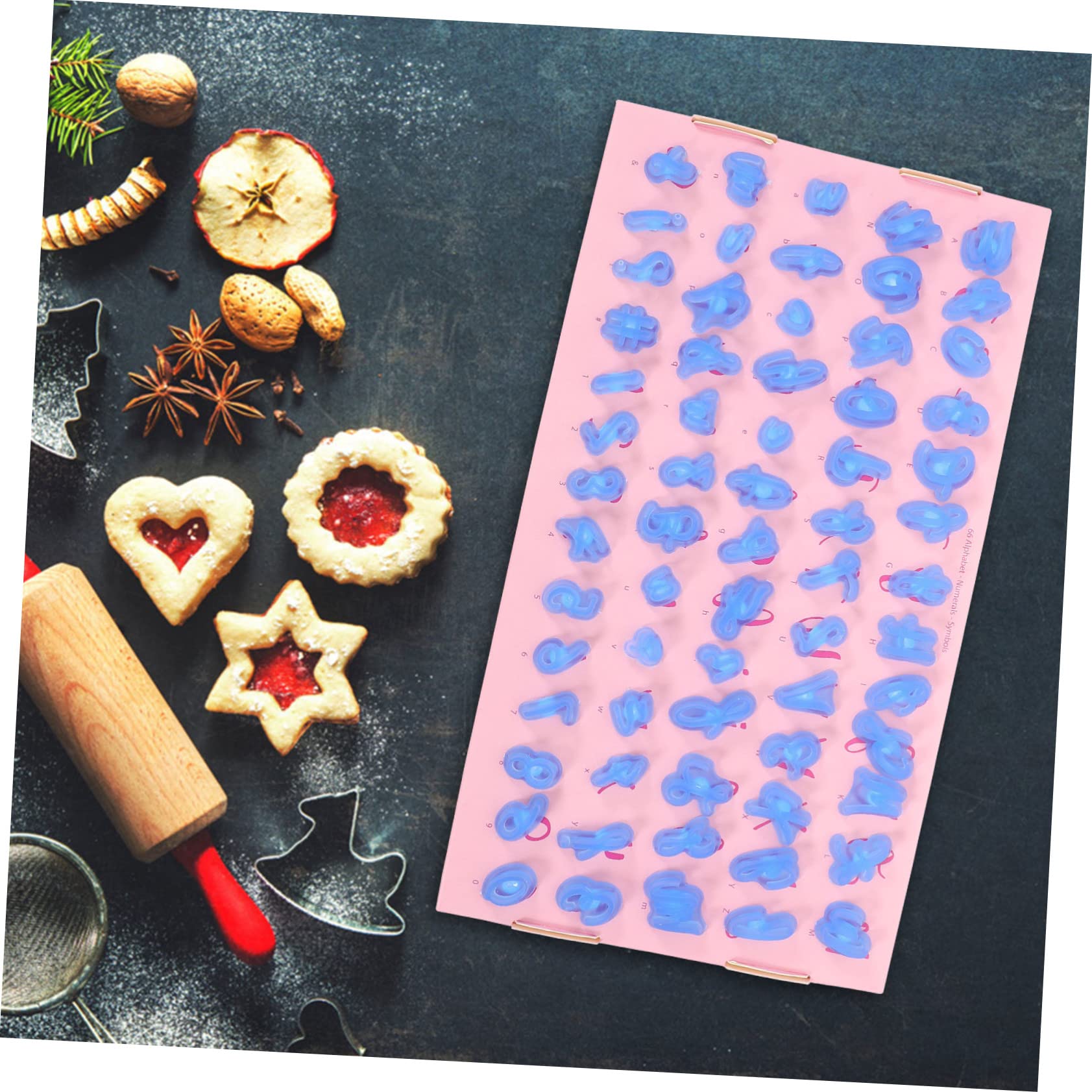 DECHOUS 198piezas Moldes De Galletas Letras Decorativas Para Pasteles y Galletas Prensa De Cocina Para Accesorios De Hornear Para Familias