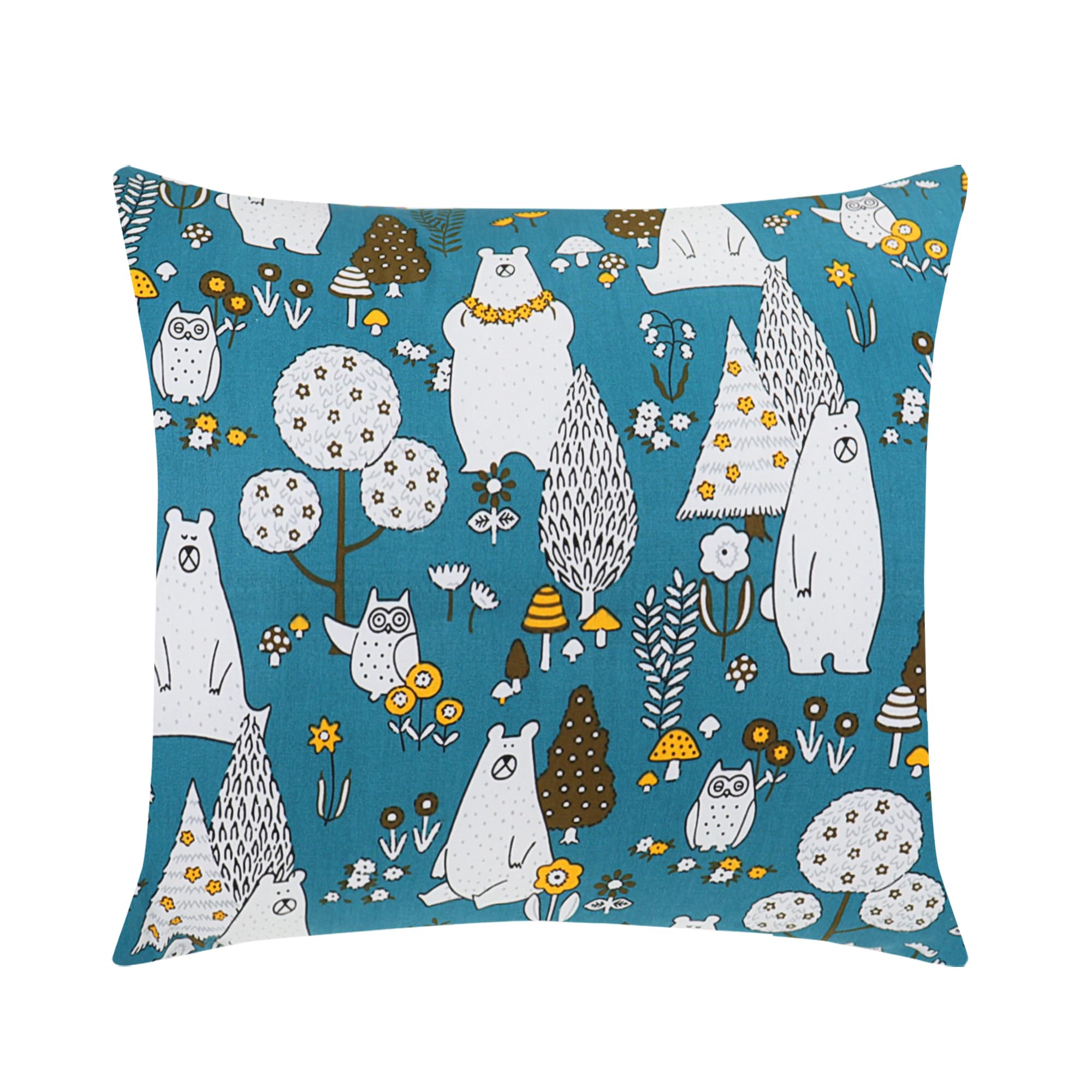 Toddler Pillow Case for Toddlers, 1 Pack 40 x 40 cm Soft Cotton Baby Pillow Cases Travel Pillowcases for Boys Girls Children with Zip Machine Washable