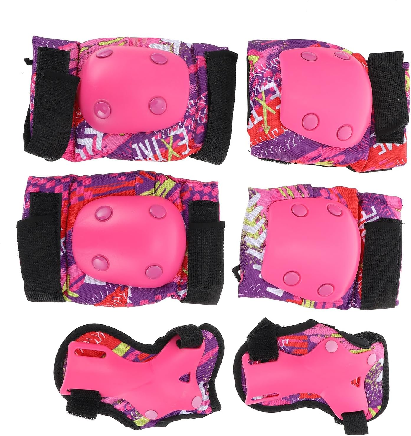 Thickened Elbow and Knee Pads Set, Protective Riding Guards for Ages 3-7, Pink Sports Safety Gear for Skateboarding, Cycling, and Roller Skating