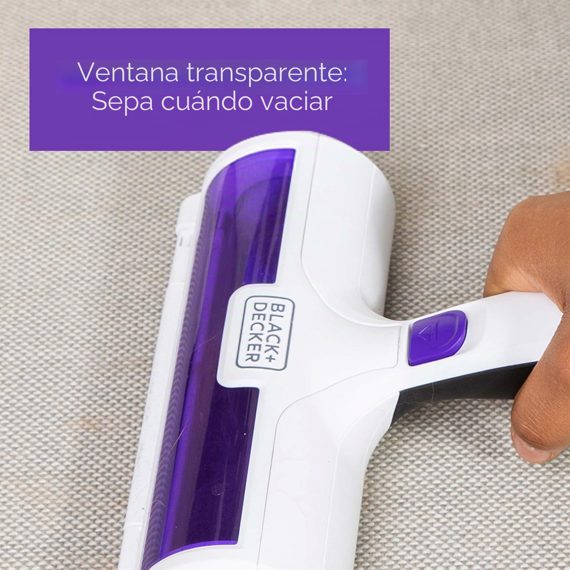 BLACK+DECKER - Removedor de Pelo de Mascotas, Rodillo, Elimina el Pelo de Perro y Gato fácilmente (HMSCT0001)