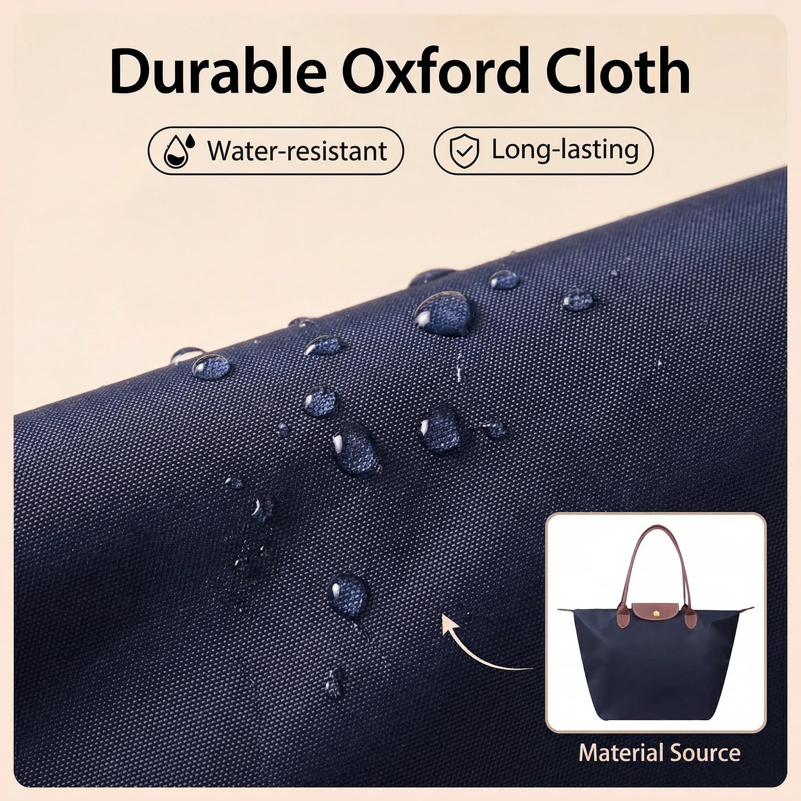 Bolso de Hombro para Mujeres, Bolsa de Mano para Mujer, Bolso Universidad Trabajo, Liviano y Plegable, Bolsos de Grandes Capacidad para Viajar Desplazamientos Compras Playa — view 7