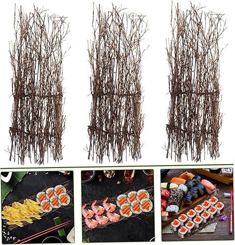 Miniatura 8 de Mikinona 3pcs Arreglo de sushi de bambú Mini bandeja de hielo decoraciones japonesas decoración de bambú plato sashimi producto fotografía