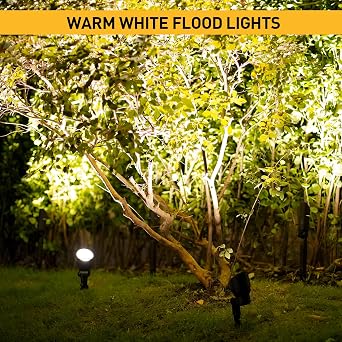 GOLDEN STAR 12V LED Low Voltage Landscape Spotlights 3W 2-Pack