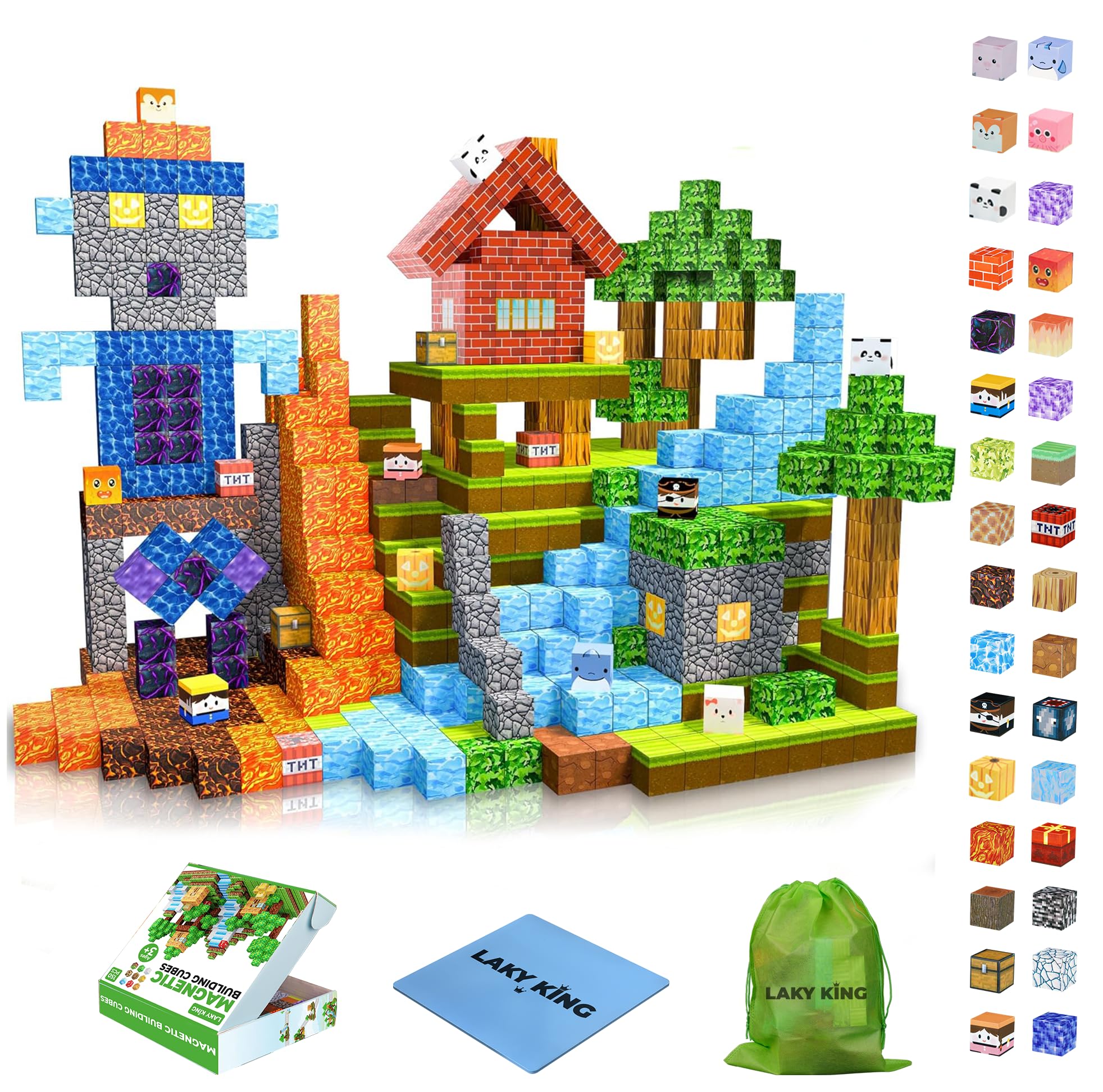 Magnetic Blocks for Kids - 150PCS Creative Magnetic Building blocks for Kids for Learning & Fun, Multicolor, 1 x 1 inch
