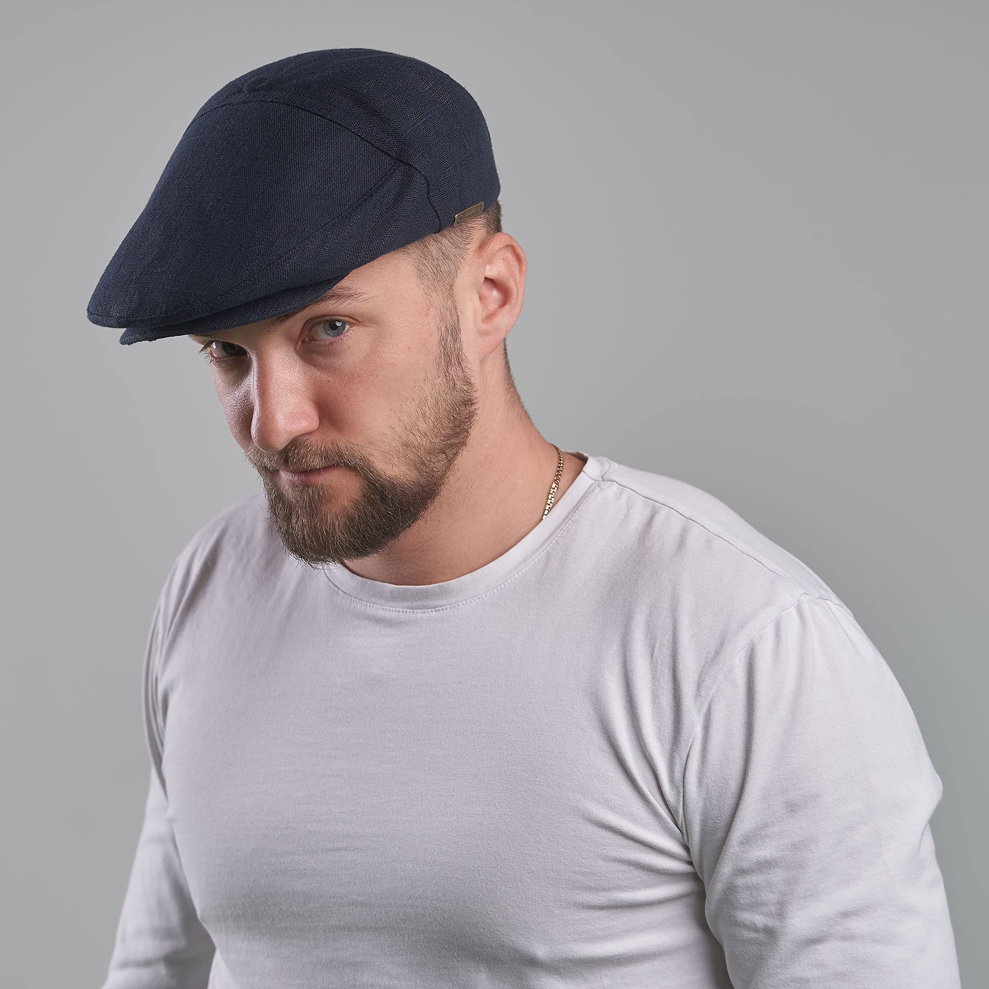 Sterkowski Modell Swede | 100% Naturleinen Schiebermütze für Herren und Frauen | Super Leicht Sommer Schirmmütze