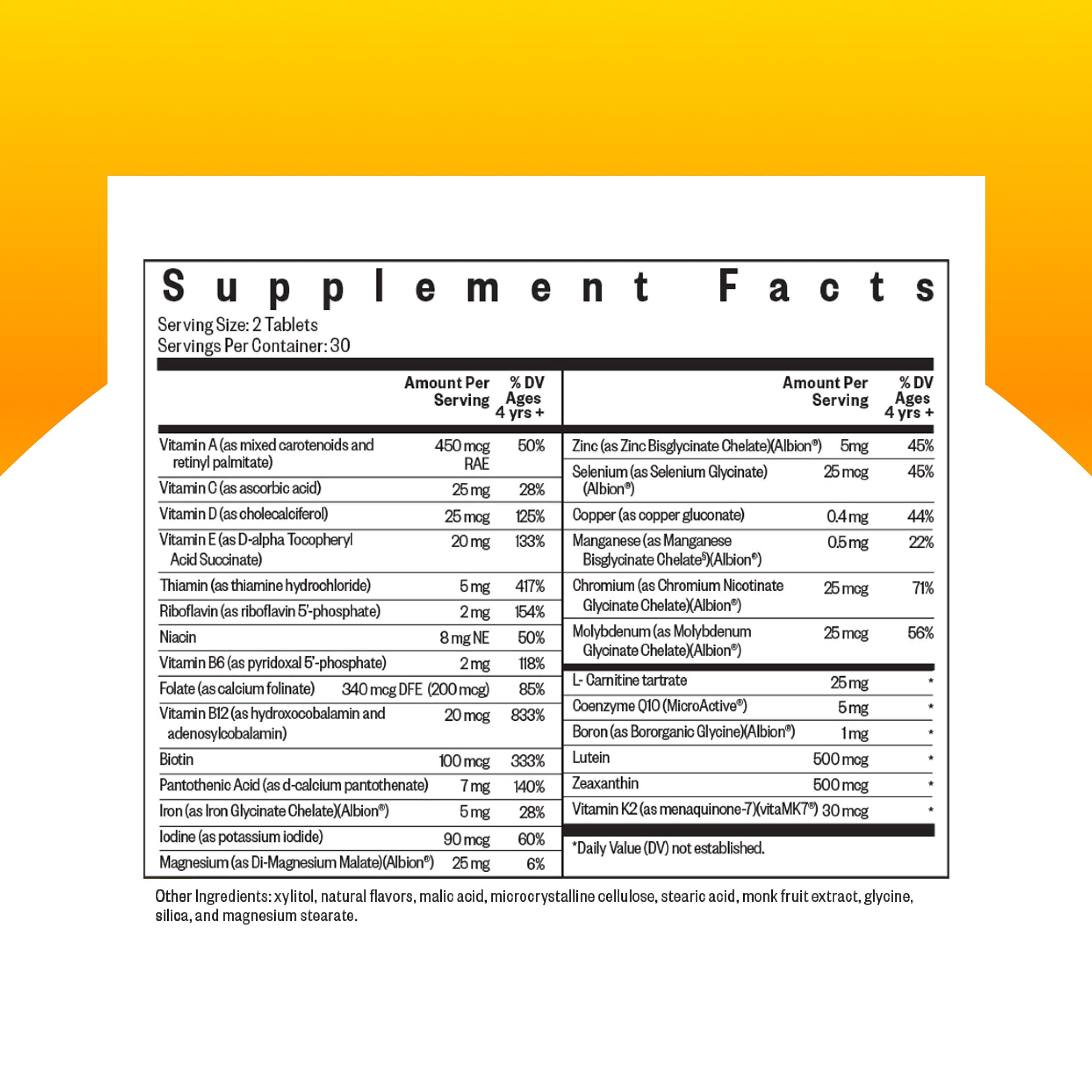 Seeking Health Kids Multivitamin Chewable MF, Formulated for Children’s Health, Methyl-Free, with Folinic Acid, Vitamin B12, Riboflavin, Vitamin A, Vegetarian (60 Chewable Tablets)* — Amazon image 2
