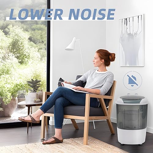 Miniatura 7 de Elevon Mini secadora giratoria Lavadora portátil, lavandería compacta para el hogar, apartamento, RV
