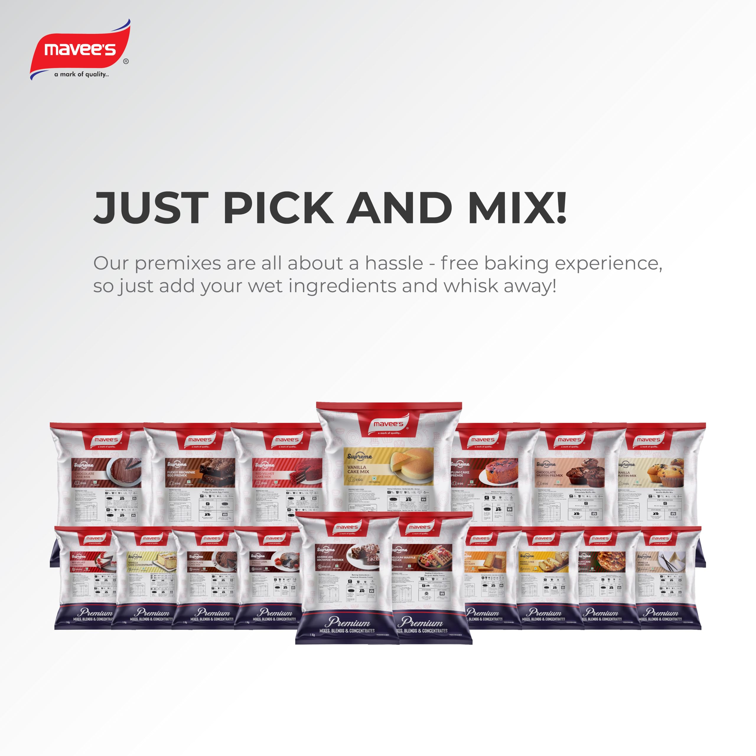 Supreme - American Brownie Cake Mix Eggless, Premium Baking solutions | Instant Cake Premix Powder | 1Kg - Image 5 thumbnail