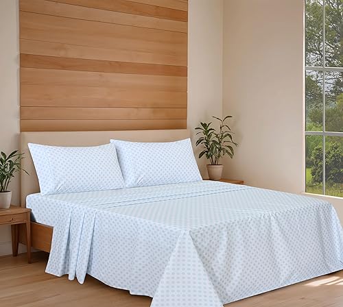 Miniatura 2 de RUVANTI - Juego de sábanas King, 100% algodón orgánico, percal, certificado GOTS, 4 piezas, bolsillo profundo de 15 pulgadas, frescas,