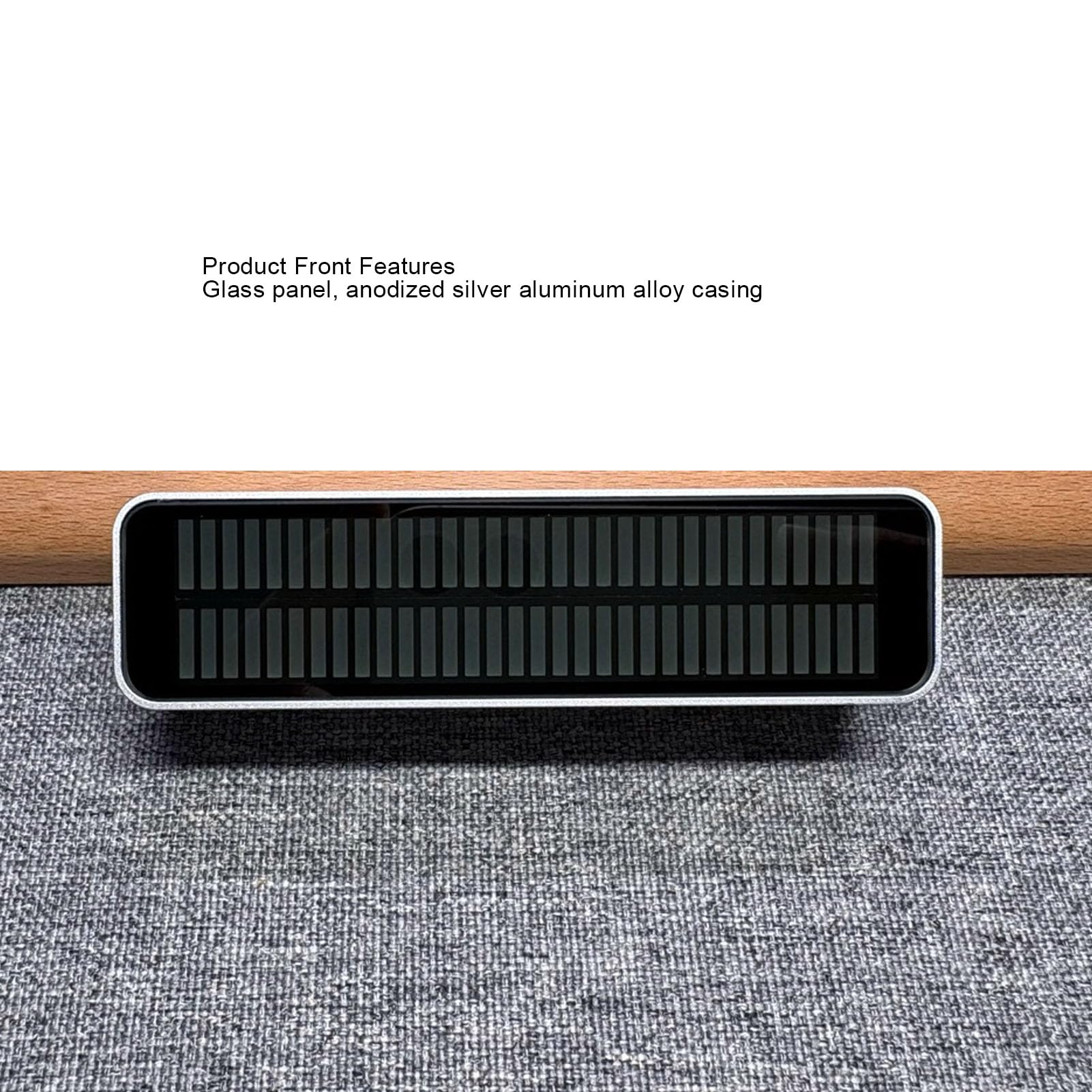 Bewinner Aktywowany dźwiękiem pasek świetlny z rytmem muzyki, dwukanałowy miernik VU, wskaźnik poziomu stereo z trybem AGC, aluminiowy wizualizator widma audio LED do komputer