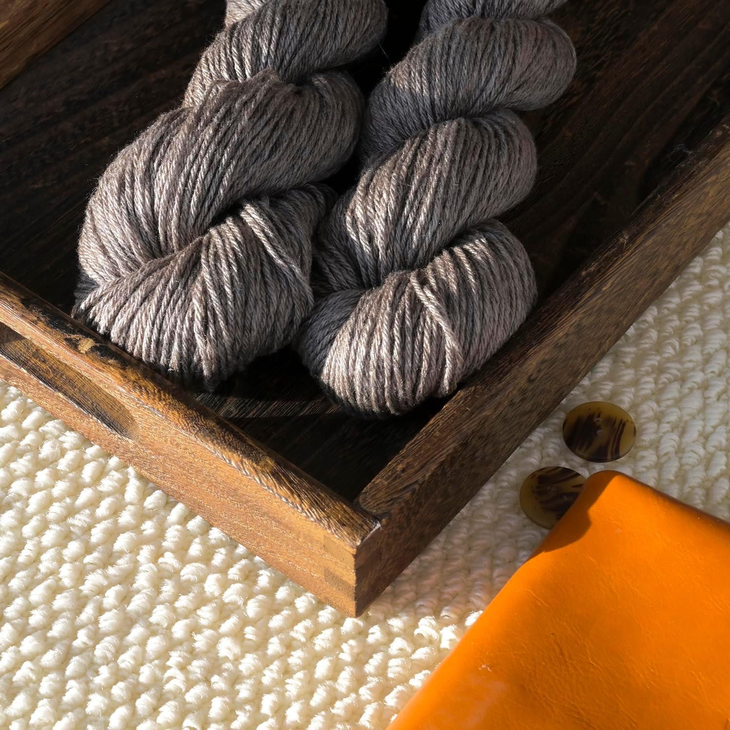 Lotus Yarns 50% Silk 50% Yak Fingering/Sport Weight Blend Yarn for Crochet, Knitting & Crafting, Natural Brown Undyed