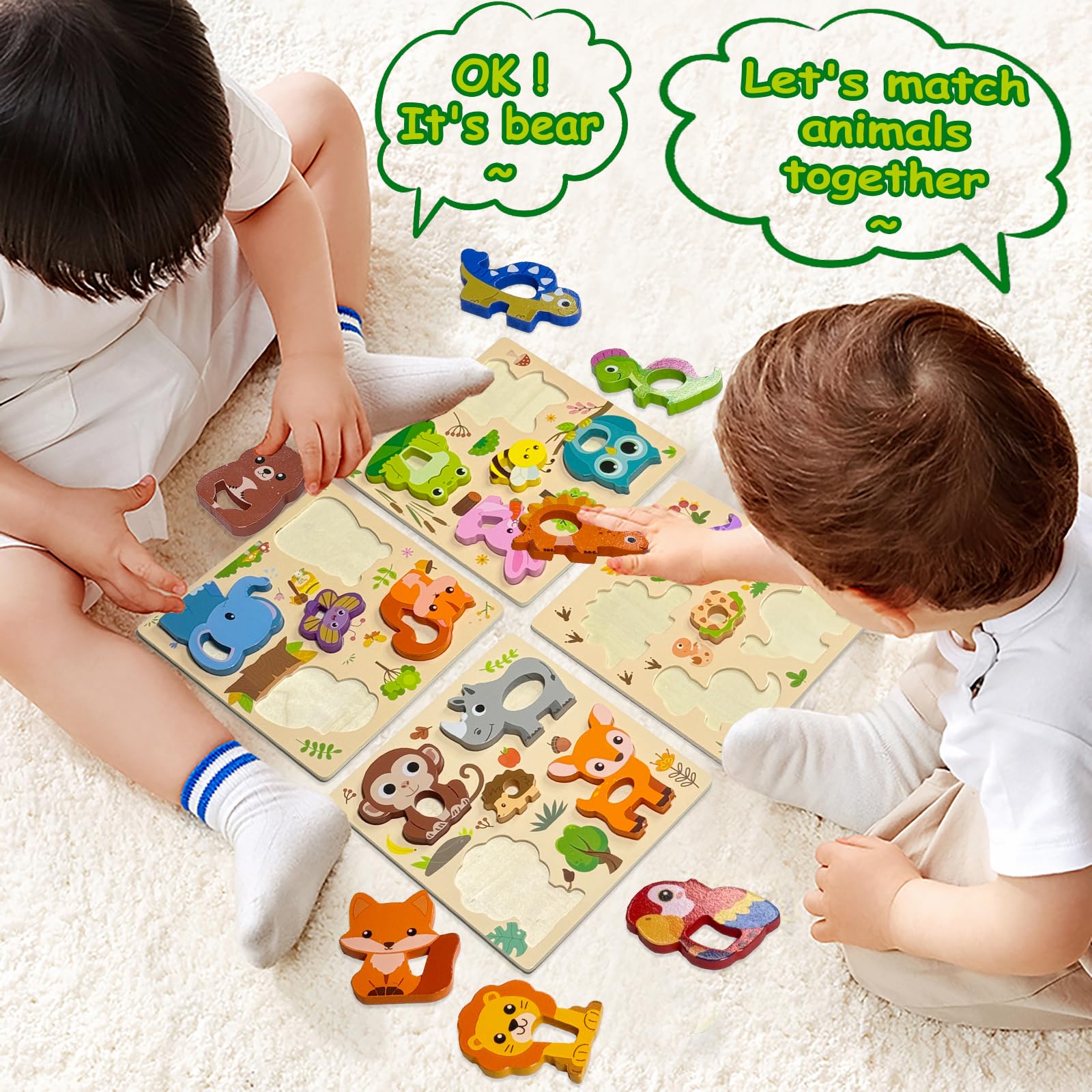By Astrup Educatieve Houten Puzzel - Boerderij Dieren 1jr