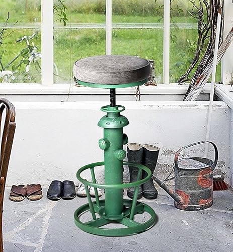 Miniatura 15 de Topower Taburete de bar de cocina de diseño hidrante de fuego retro vintage de estilo industrial deca steampunk envejecido, fondo redondo, altura