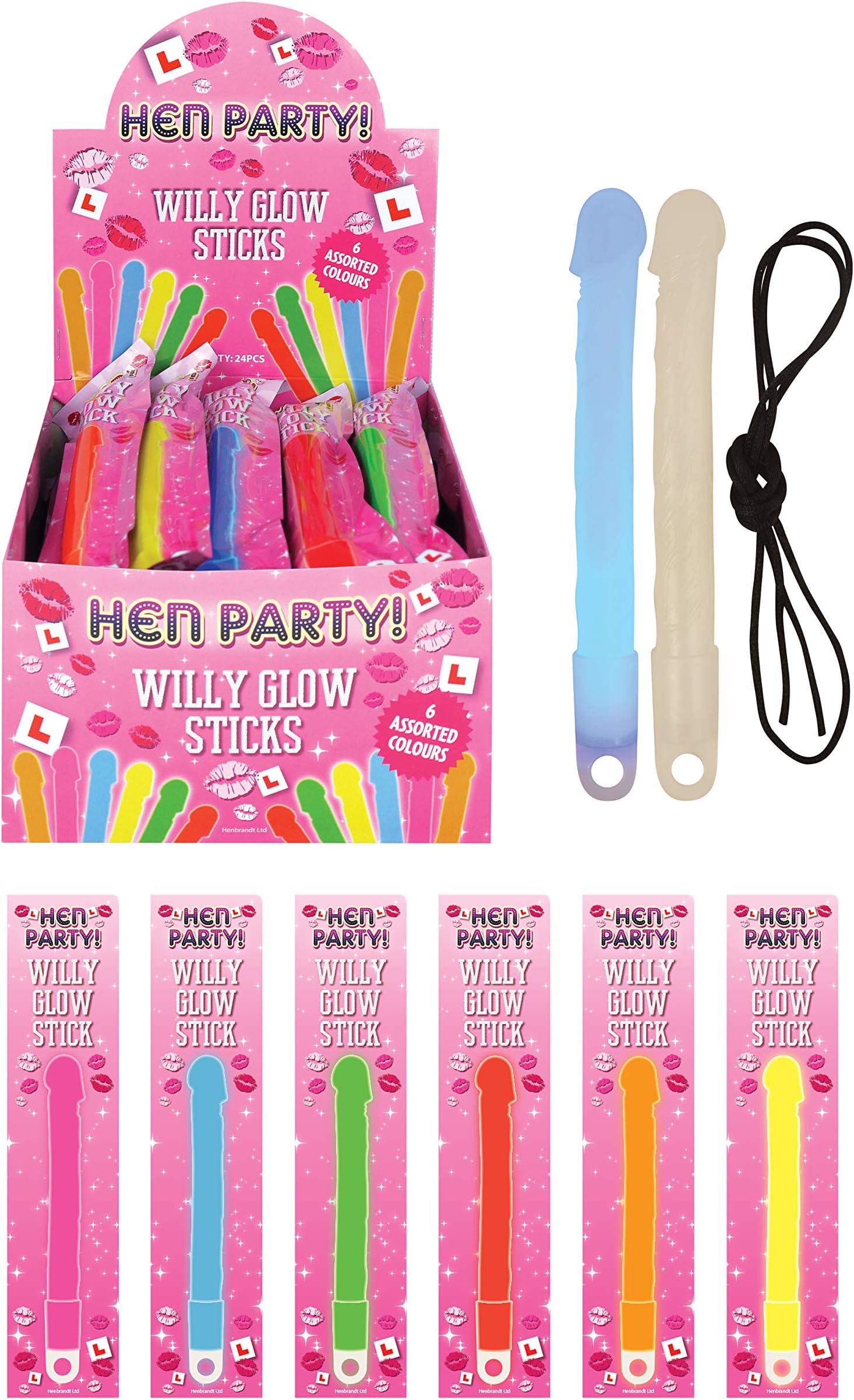 Willy Glow Sticks BOX of 24