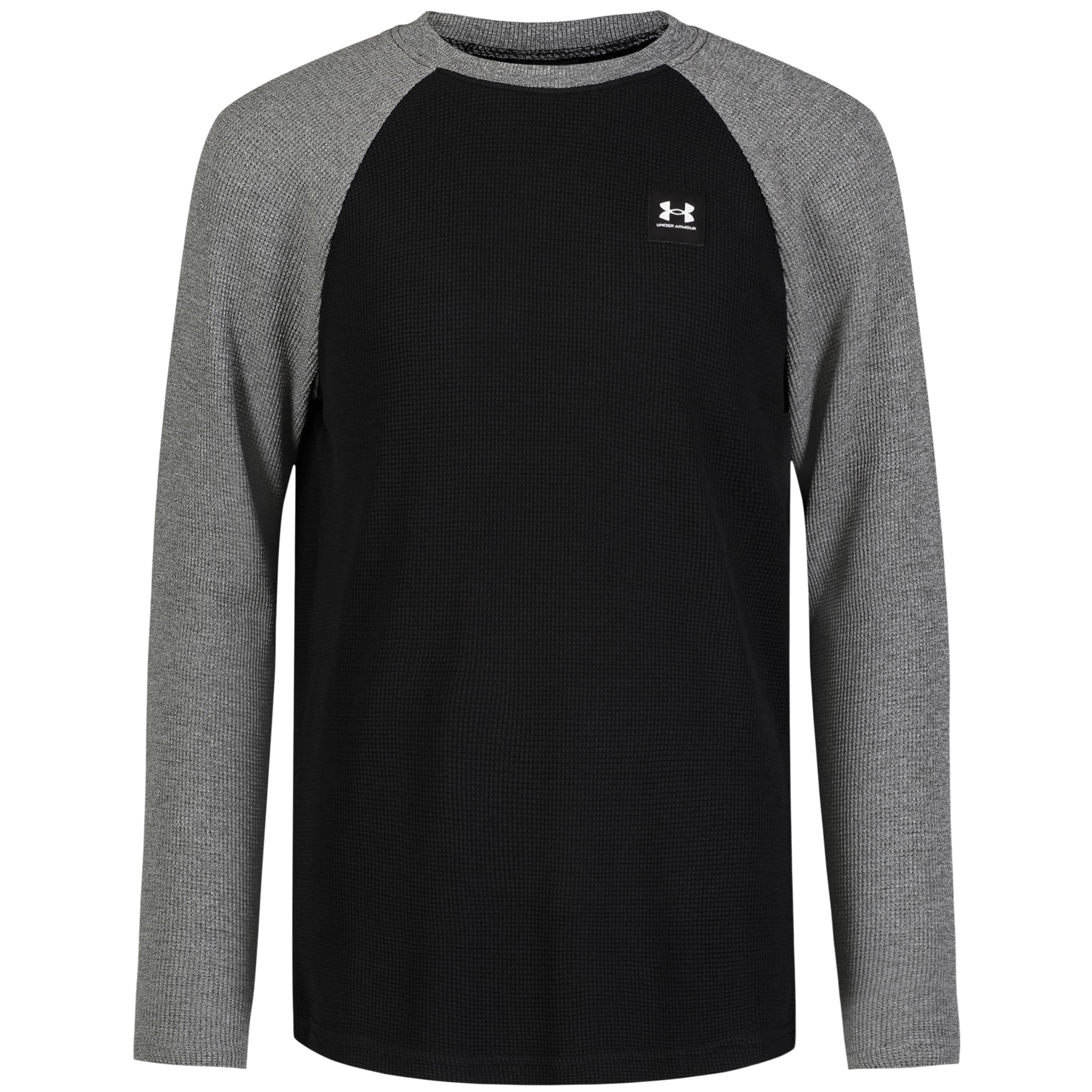 Under Armour Boys' Long Sleeve Thermal Knit Shirt, Outdoor Collection, Black, YM