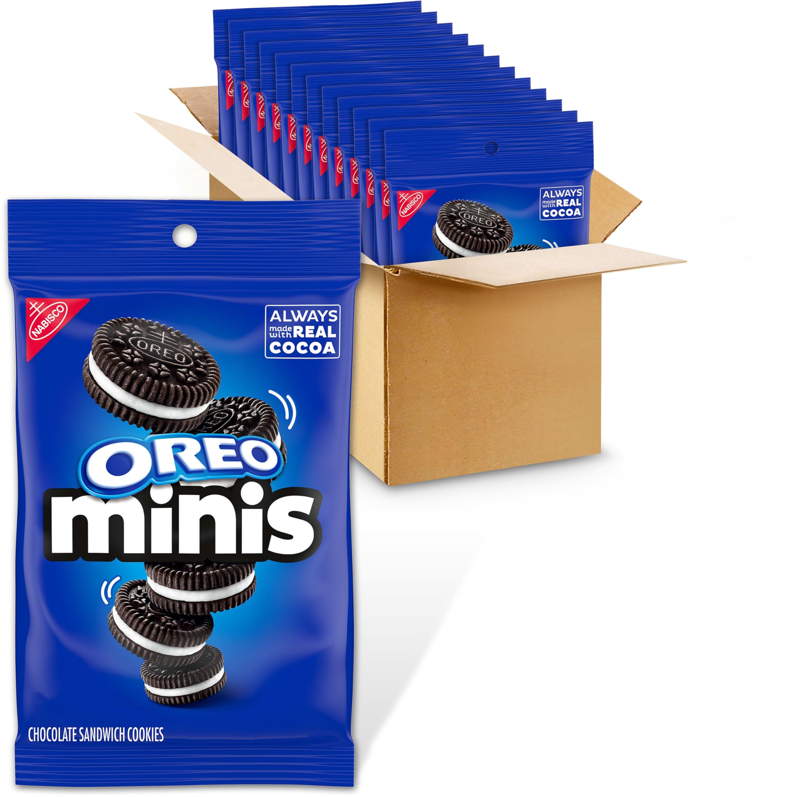 OREO Minis Chocolate Sandwich Cookies, 12 - 3 oz Bags