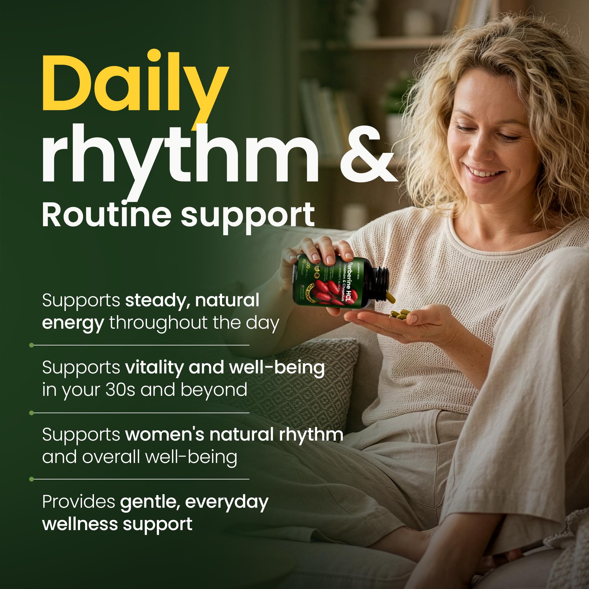 Berberine HCL 1500mg with Ceylon Cinnamon & Chromium 90 Capsules — Amazon image 2