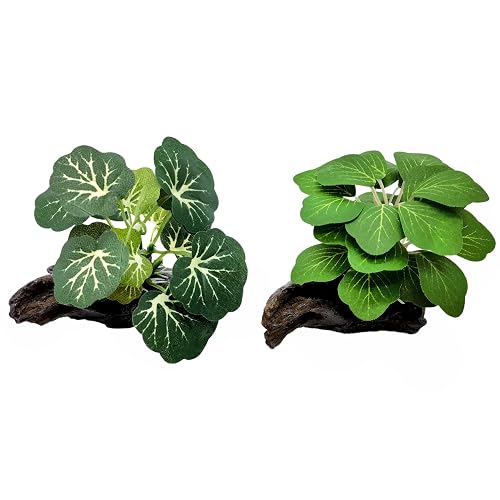 M2cbridge Plantas artificiales de seda para peceras, plantas de plástico para acuario