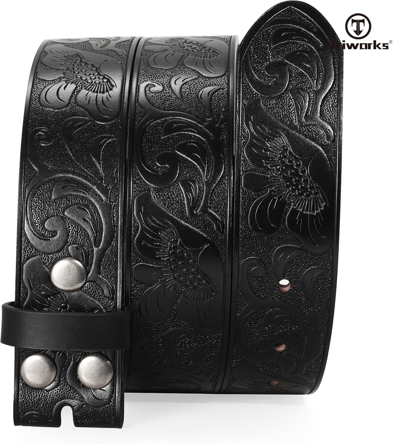 TRIWORKS Western Belt without buckle for men – Cowboy Cowgirl Leather Belts for Jeans - Image 2