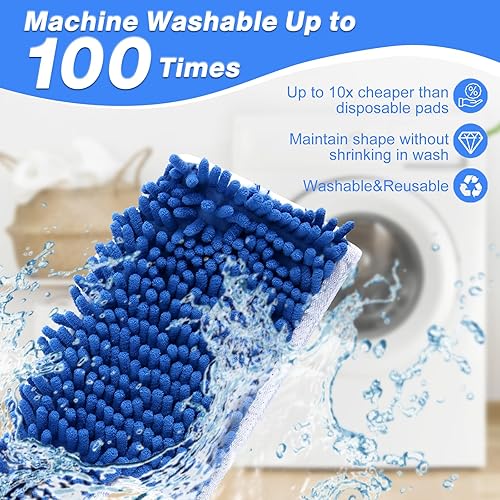 Miniatura 3 de Cabezales de recambio de fregona compatibles con la mopa O Cedar de doble acción, cabezales de fregona de repuesto de microfibra para uso