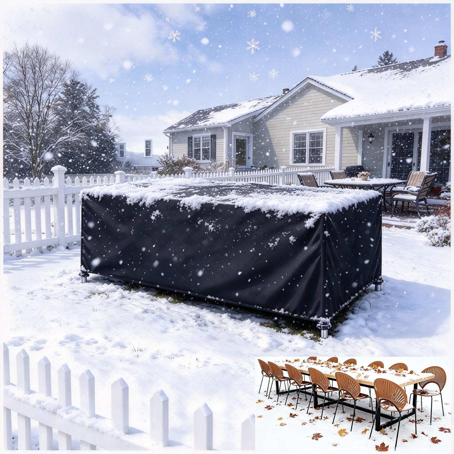 Housse Salon de Jardin Exterieur,200x160x90cm/LxlxH Bache Table Exterieur