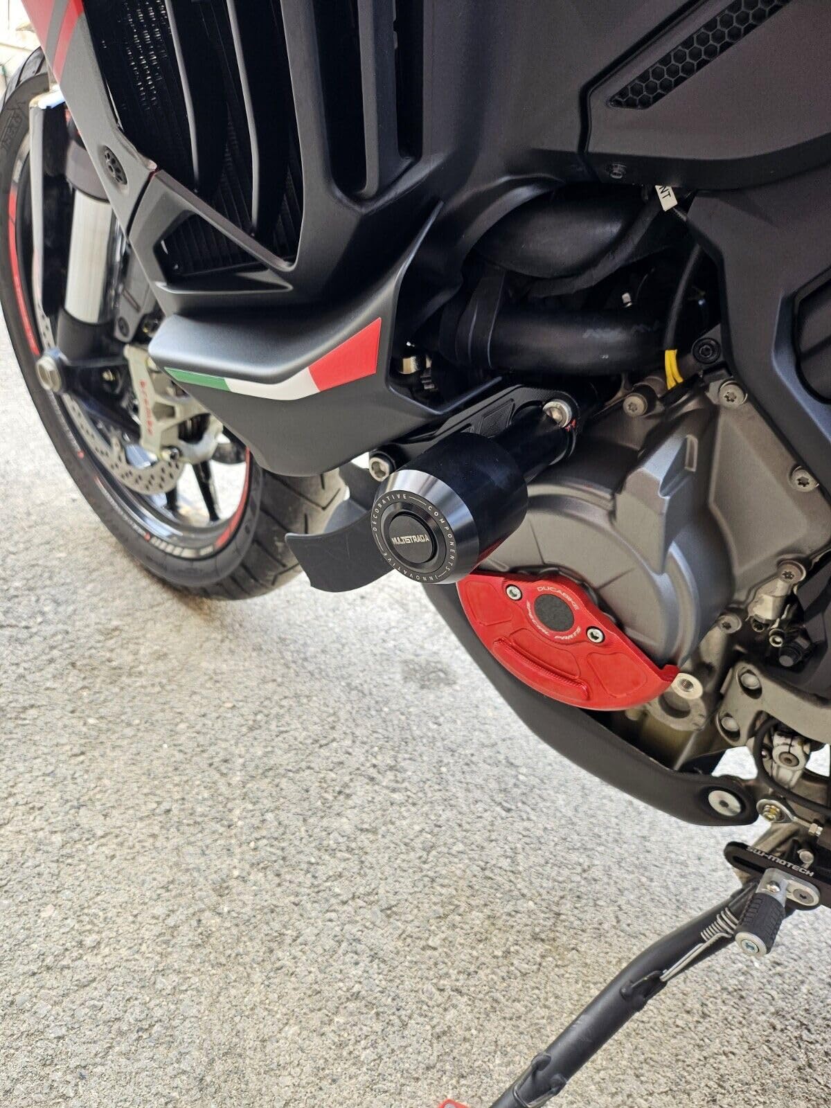 Modeer Per D.ucati MULTISTRADA V4/V4S/V4S Sport 2021 - Multistrada V4 Rally/Pikes Peak 2022 - Telaio per moto anticollisione Slider Crash v4 accessori (nero)