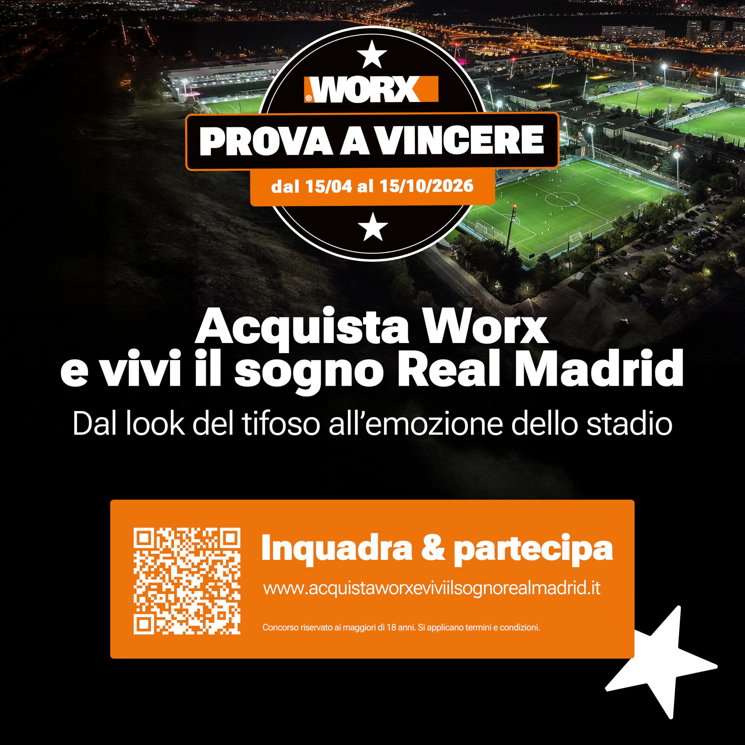 WORX WX352.9 Avvitatore con Percussione a Batteria 20V (Batteria e Caricatore non inclusi)