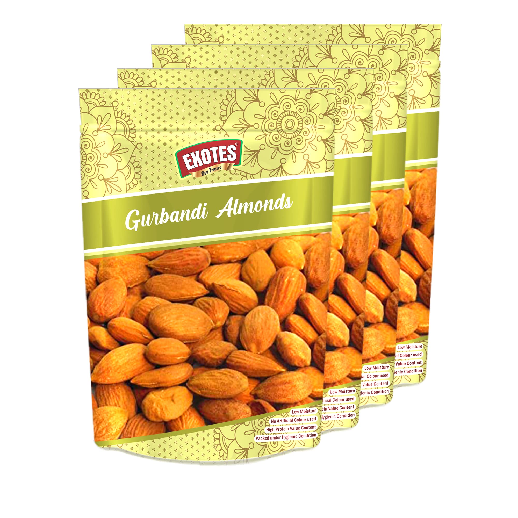 Exotes Best Gurbandi Almonds Giri (Asli Badam) Long Size and Sweet, 4 X 250 g (B07KYBZL75) Amazon Price History, Amazon Price Tracker