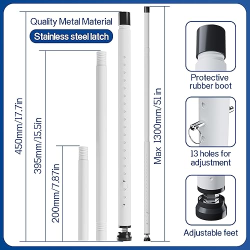 Miniatura 2 de Barra de seguridad para puerta corrediza, barras de seguridad para ventanas en el interior, puerta de vidrio ajustable de 17 a 50 pulgadas para