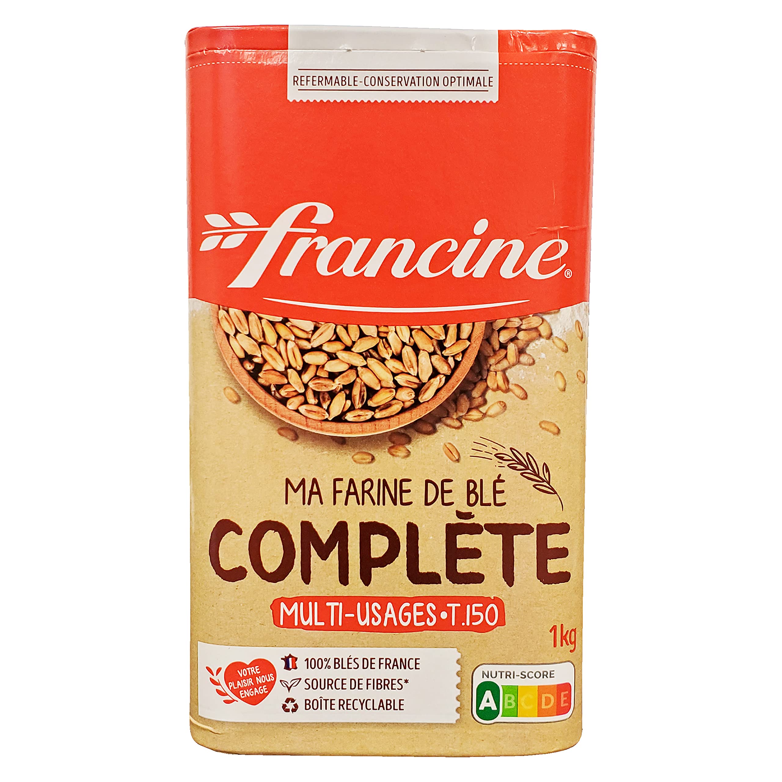 Buy Francine Ma Farine de ble Complete French Whole Wheat Flour T150, 35oz Online at desertcartUAE