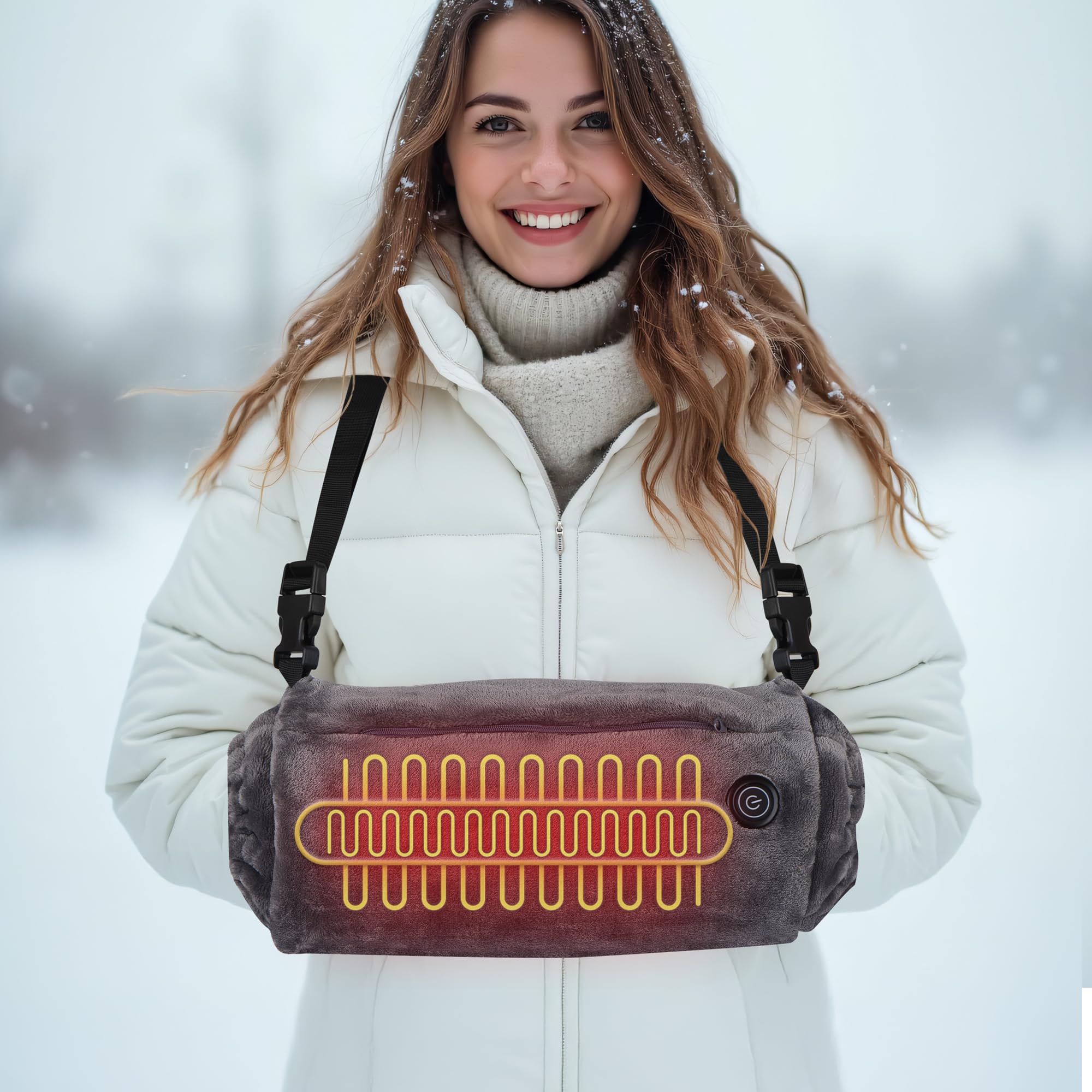 Calentadores de manos recargables: guantes calefactables eléctricos reutilizables – Bolsa de calefacción portátil – Calentador de mano de alivio para artritis – para caza, fútbol, camping, golf,