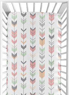 Sweet Jojo Designs Woodland Arrow Girl Fitted Crib Sheet
