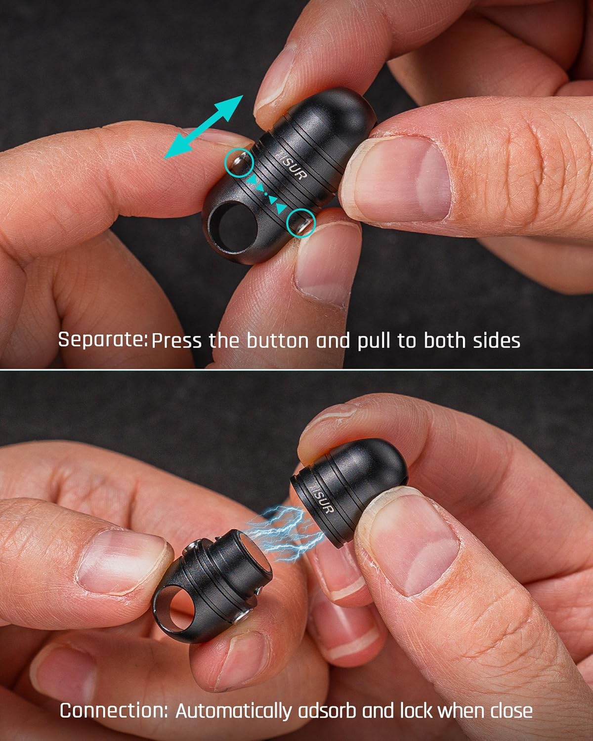 TISUR Quick Release Keychain, Magnetic Key Holder Keyring Connector, Detachable Key Chain Rings for Men Women Car Keys - Image 4