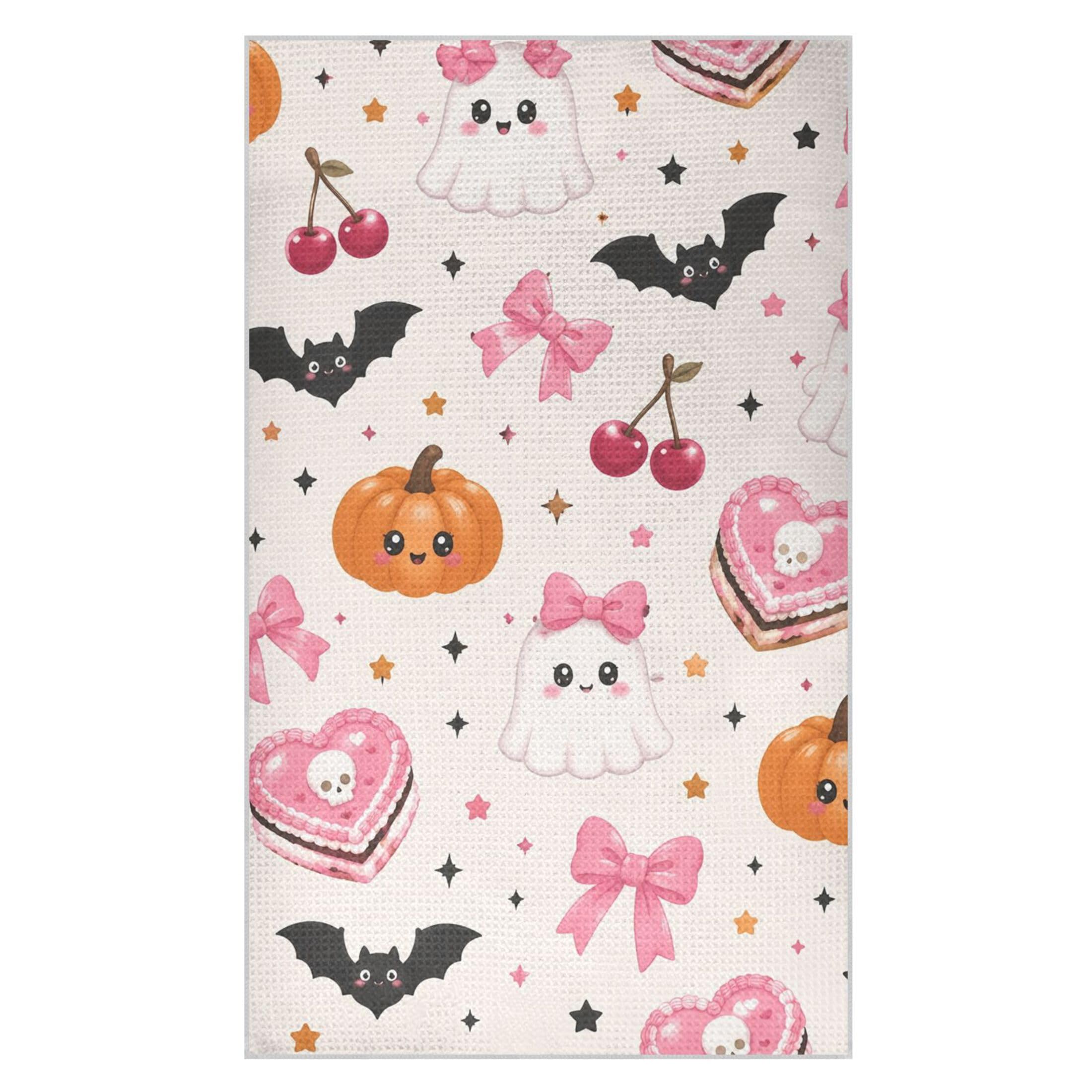 Kutsu Pumpkins Waffle Weave Kitchen Towels Absorbent Quick Drying Dish Towels for Kitchen, Decorative Tea Towel, 18x30 in
