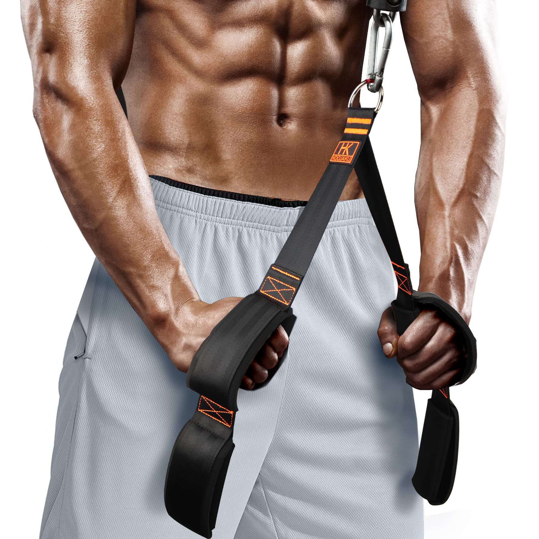 Tricep Pull Down Rope Exercise Machine Attachments Cable Attachment Greater Range of Motion Anti-Slip Material Pulldown Attachment for Push Downs/Face pulls/Cable Overhead Presses