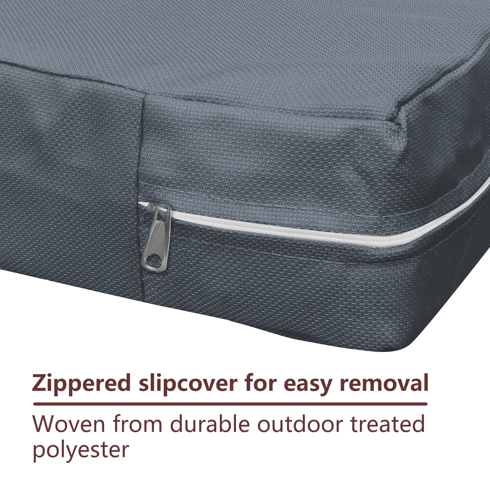 ANANMEI Waterproof Dog Bed Protector. (53 L x 42 W x 5 H inches) Washable Removable Orthopedic, Cooling Gel and Memory Foam Pet Bed Cover. Cover only. (Gray) - image 3