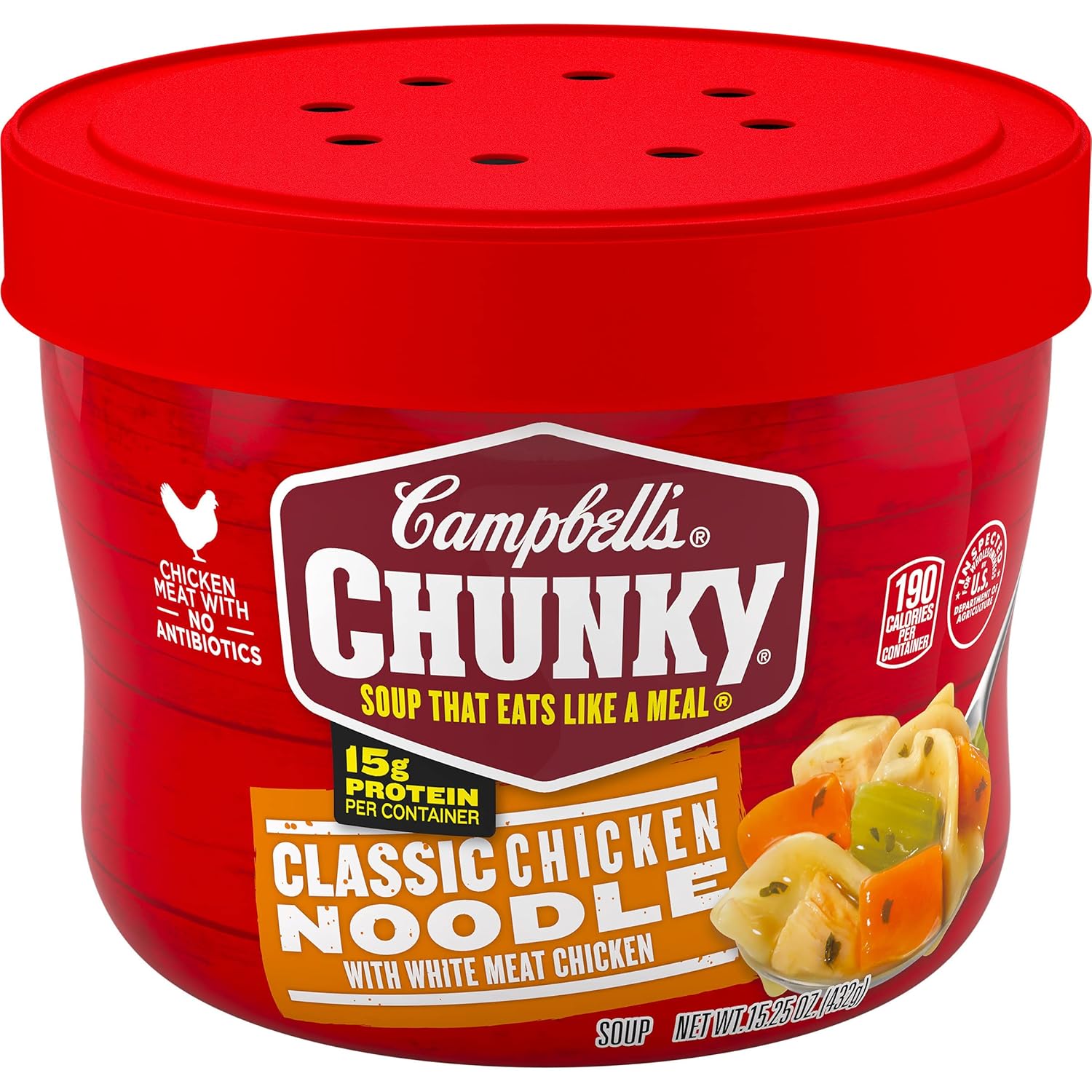 Campbell's Chunky Soup, Classic Chicken Noodle Soup, 15.25