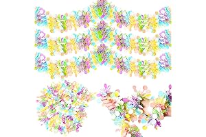 Easter Twist Decorations | 50-foot Tinsel Garland | Spring Garland for Indoor/Outdoor Party Decor