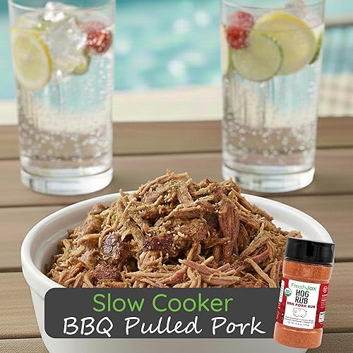 Miniatura 7 de FreshJax Condimento Seco Orgánico para Cerdo Hog Rub BBQ 4.4 onzas  Condimento Seco Audaz Dulce y Salado para Costillas, Chuletas de Cerdo, Lomo y