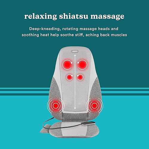 Miniatura 4 de Homedics Shiatsu + Cojín de masaje de amasamiento y vibración con calor, amasado profundo, control remoto de mano, ondas de vibración lumbar, 3