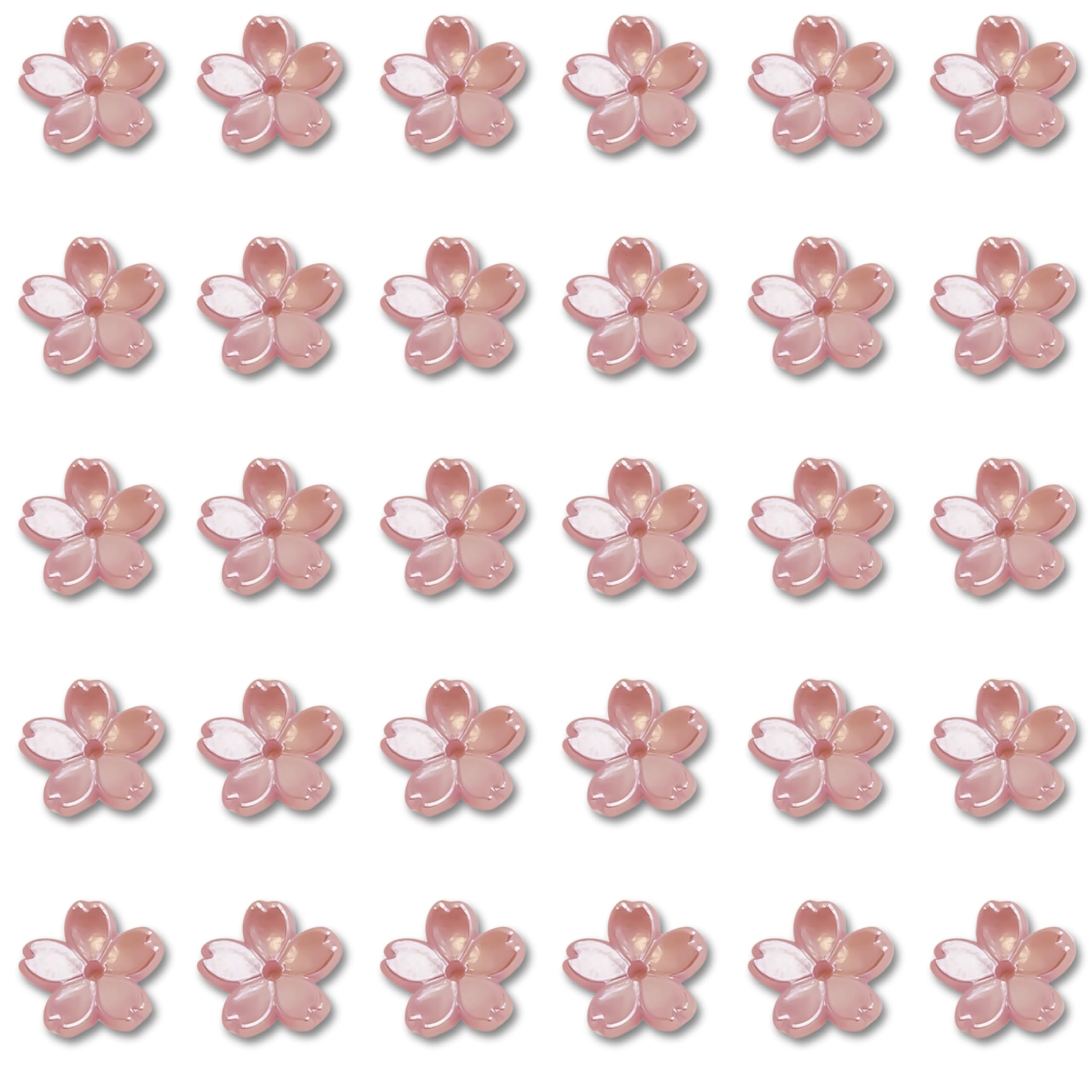 Satra Traders Pearlised Multicolor Flower Beads Headpiece Making Flower Beads | Size : 12mm | 100pcs-picture-19