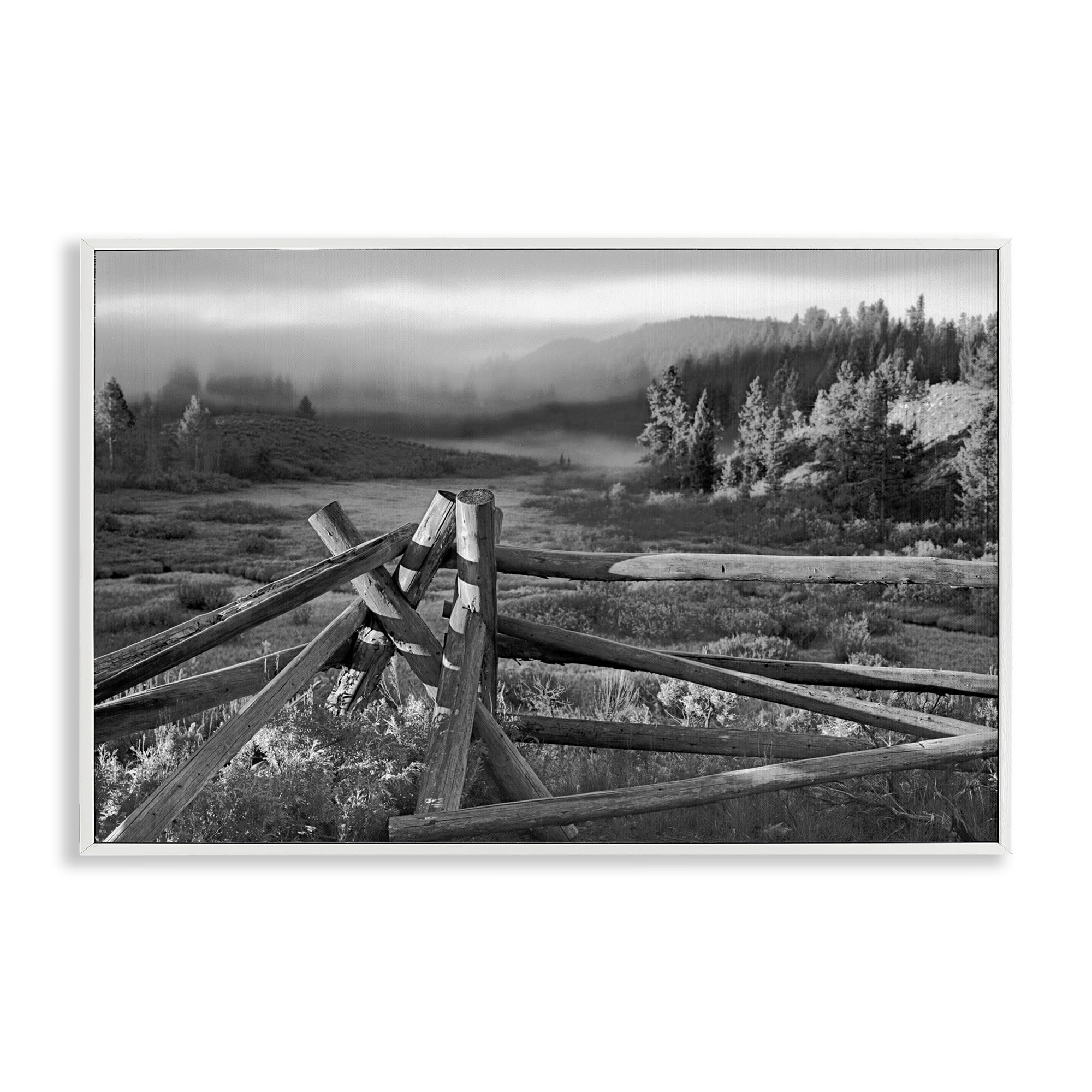 Grand Tetons Fence cadre photo MJ Photography pour un salon nature élégant