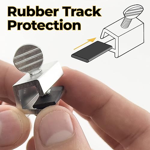 Miniatura 10 de Lion Locks - Cerraduras corredizas para ventana y puerta paquete de 10 cerradura de tornillo de seguridad de aluminio ajustable para pistas de