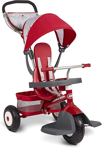 Radio Flyer Ultimate All-Terrain Stroll N Trike triciclo para niños y niños bicicleta roja para niños pequeños para edades de 9 meses a 5 años