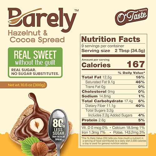 Miniatura 2 de Barely - Crema para untar de avellana y cacao, sabor dulce de sésamo mediterráneo, paquete variado de Barely - Bajo en azúcar y sin edulcorantes
