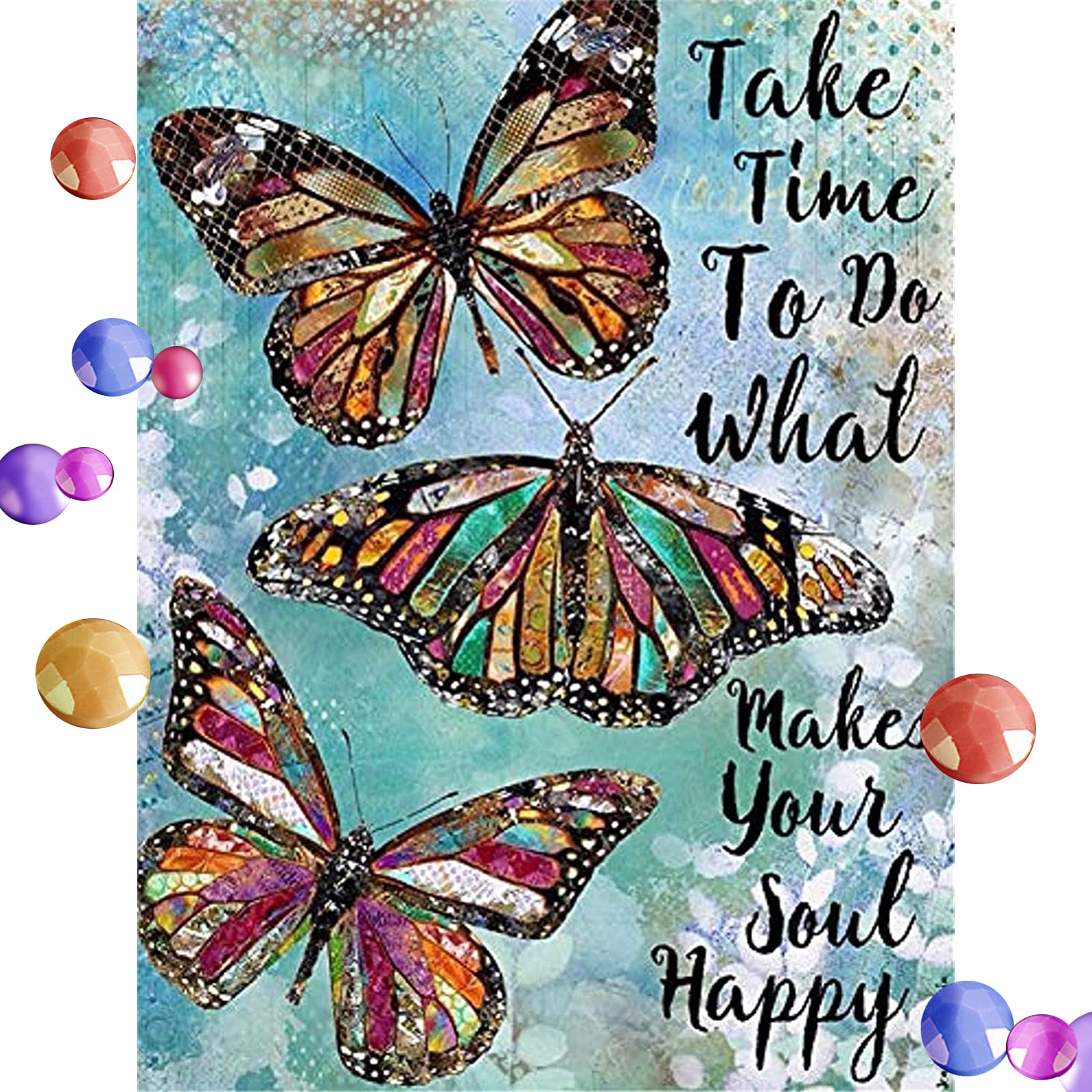 DIY 5D Diamond Painting Kits for Adults Kids, Full Drill Painting Picture Butterfly Rhinestone Embroidery Cross Stitch Animal Craft Perfect for Home Wall Decor and Relaxation